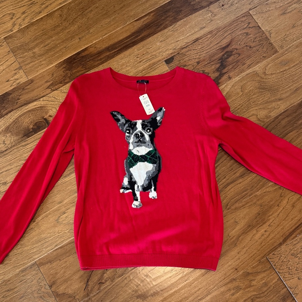Talbots sweater with pup design
